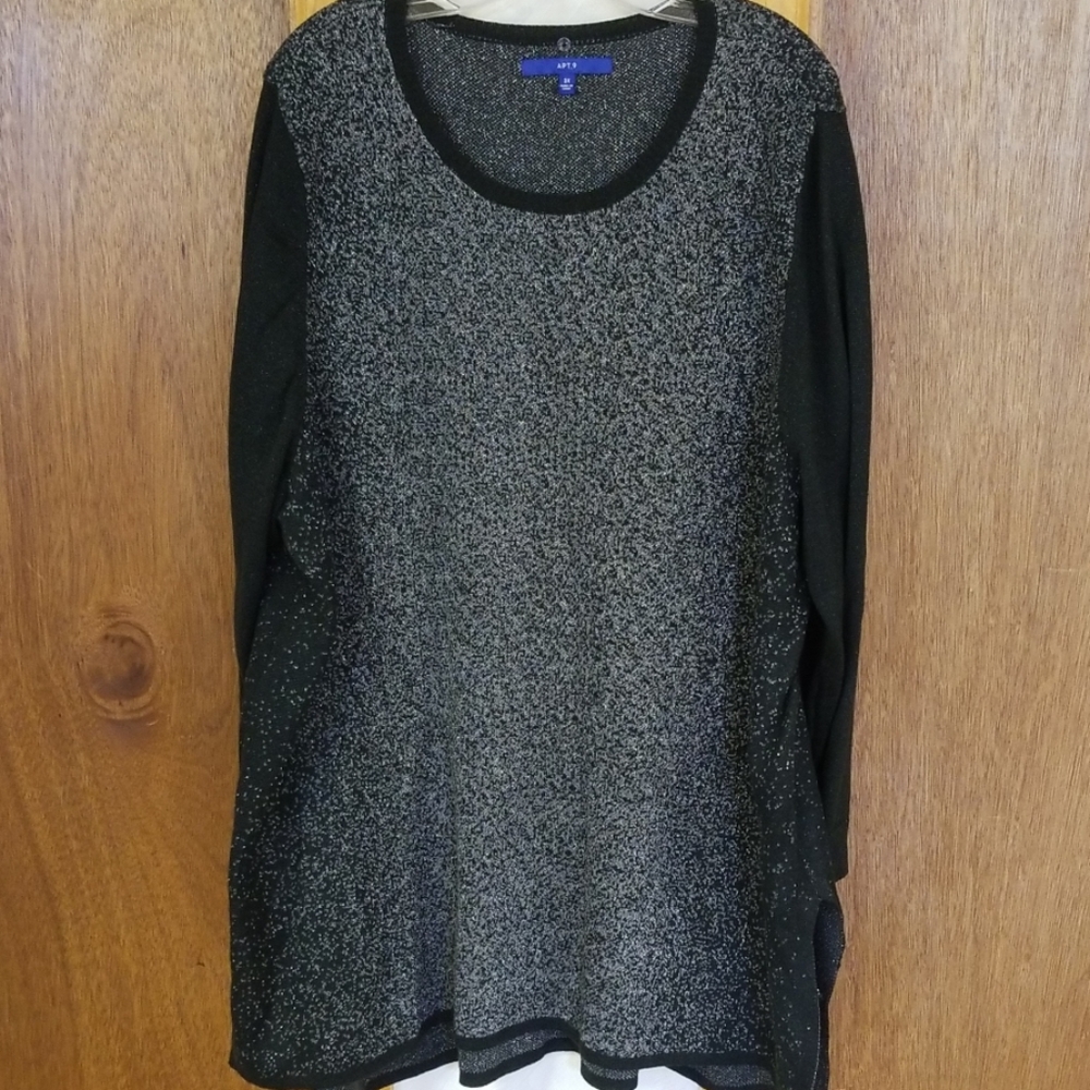 Apt.9 Black Sparkle Sweater